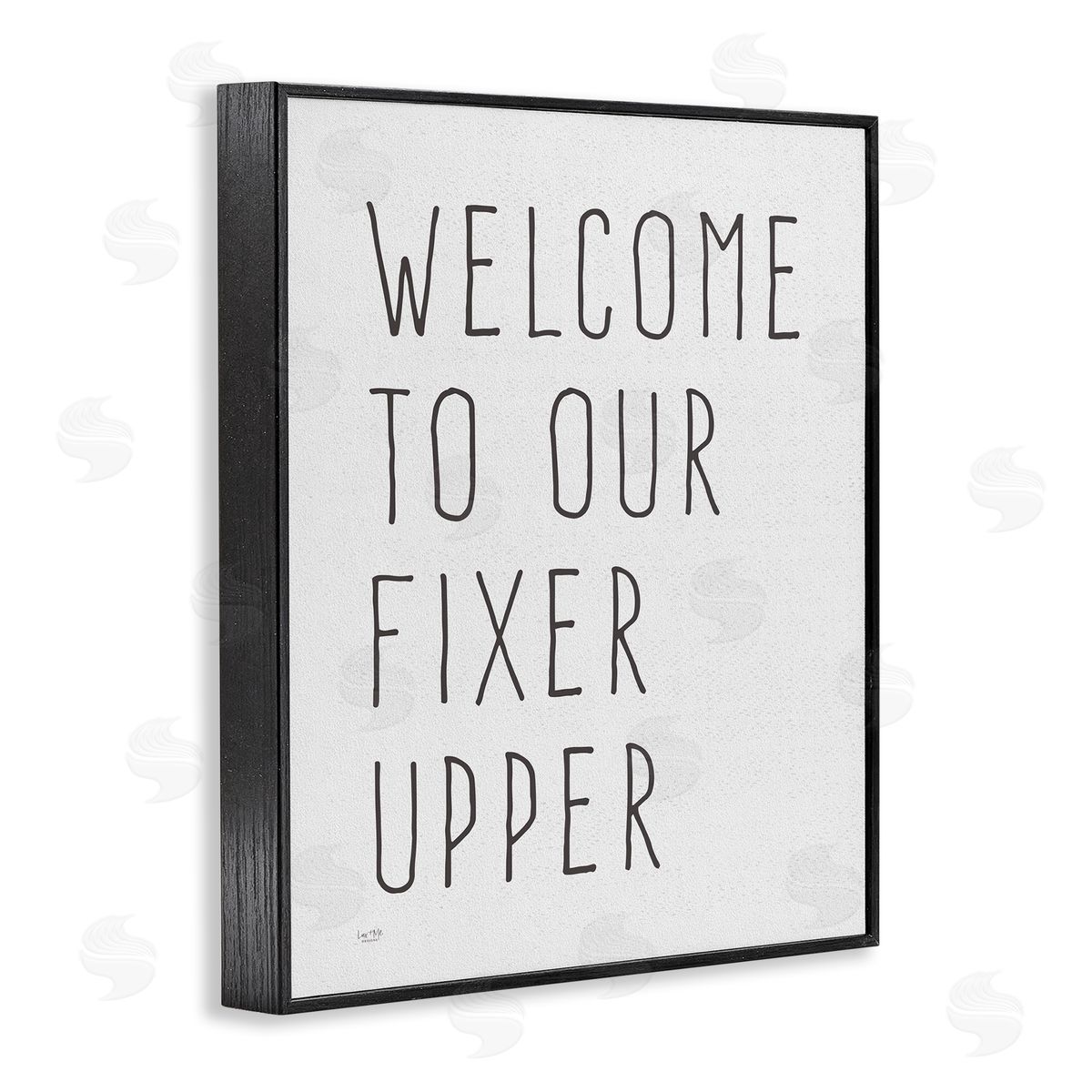 Lux + Mes Fixer Upper Home Welcome Sign Casual Typography Black Framed Giclee Wall Art Print