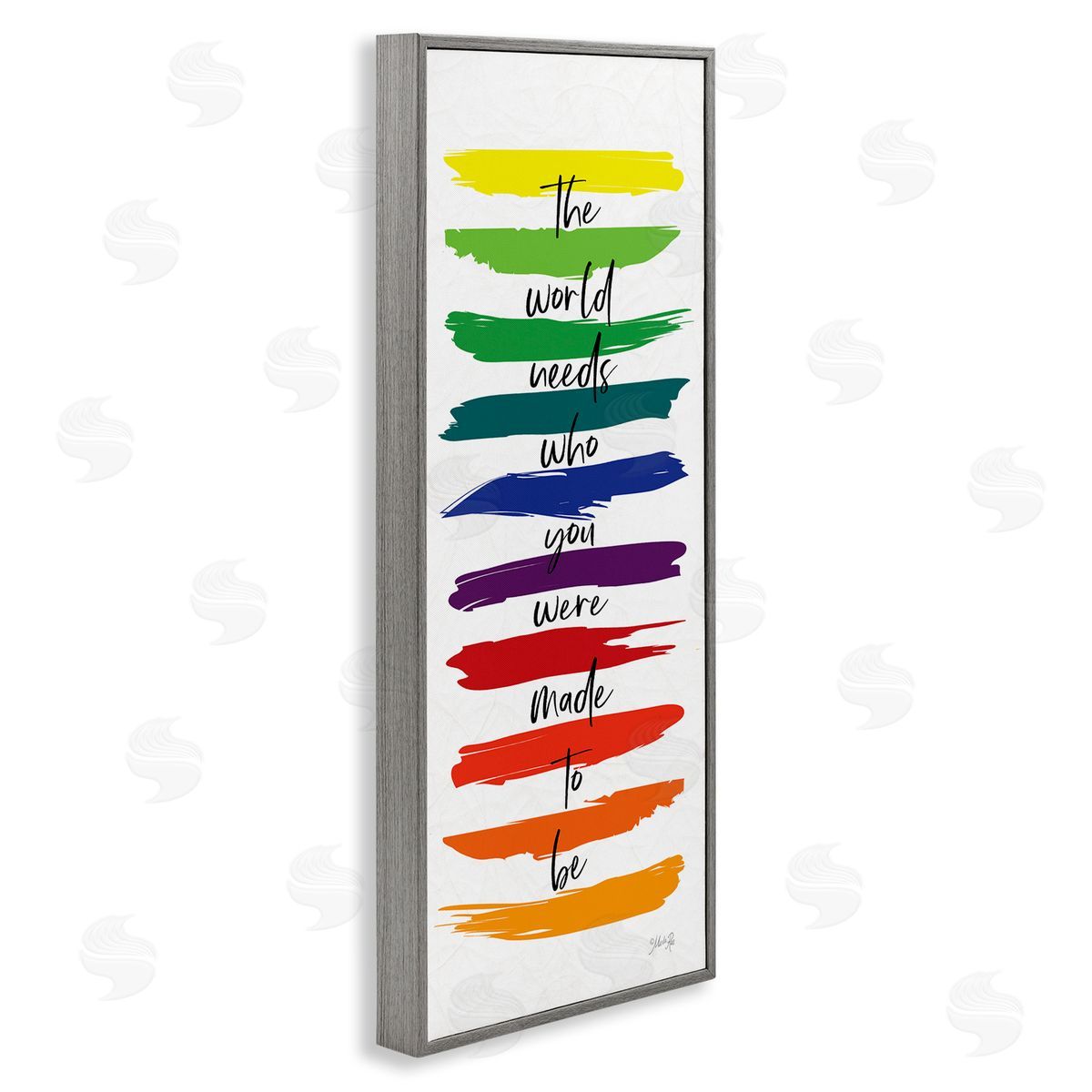 Marla Rae Encouraging Bold Rainbow Quote Paint Brush Strokes 