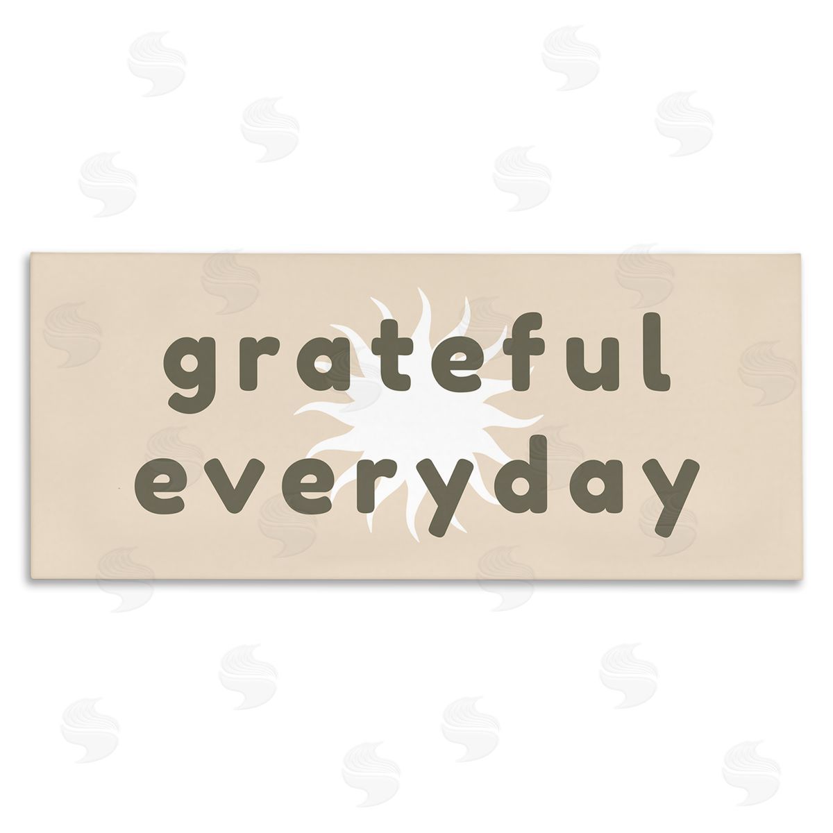 Stupell Studio Grateful Everyday Abstract Shining Sun Neutral Tones