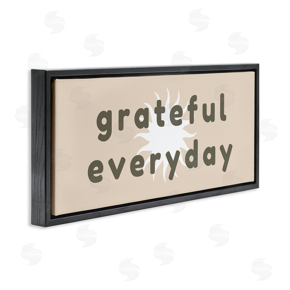 Stupell Studio Grateful Everyday Abstract Shining Sun Neutral Tones