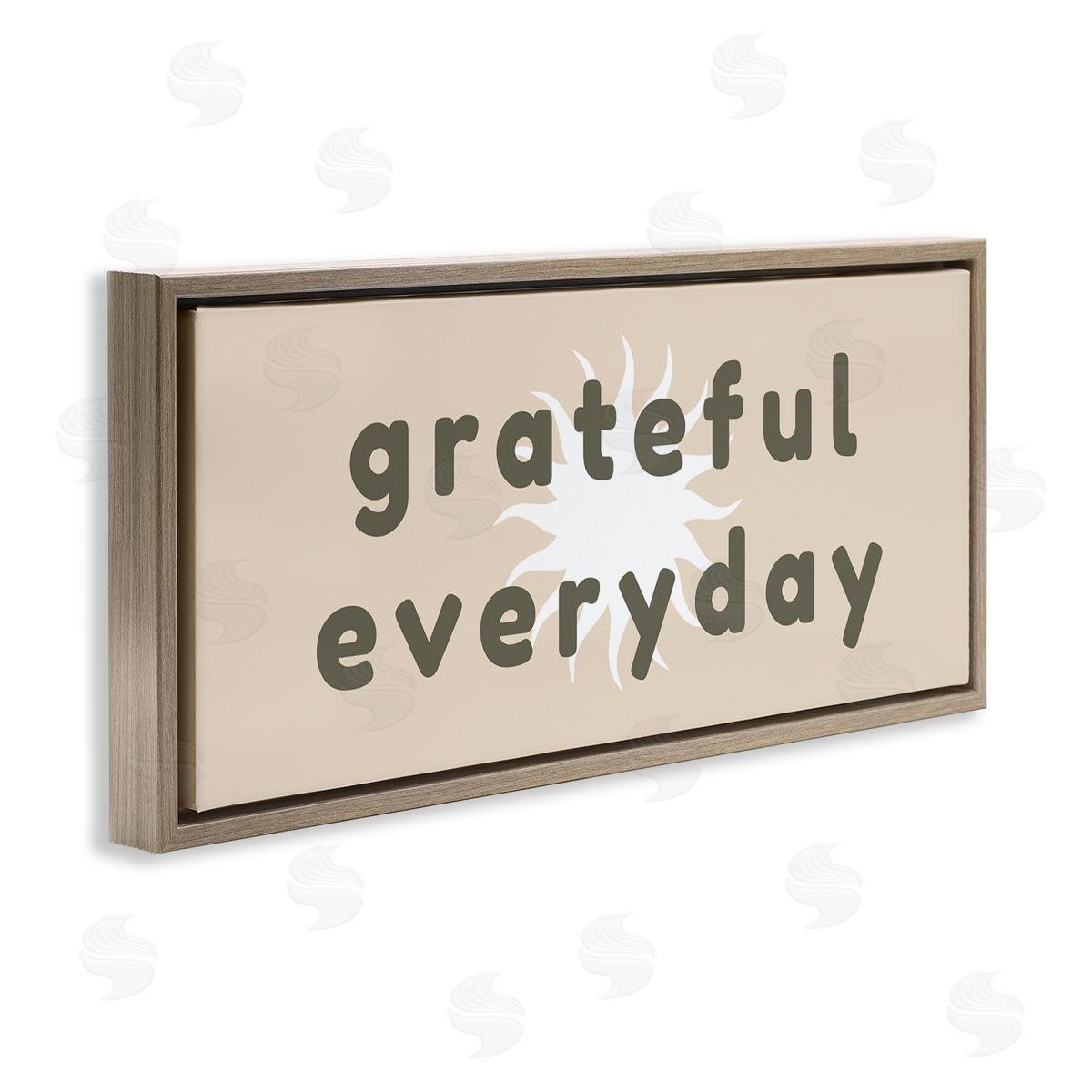 Stupell Studio Grateful Everyday Abstract Shining Sun Neutral Tones