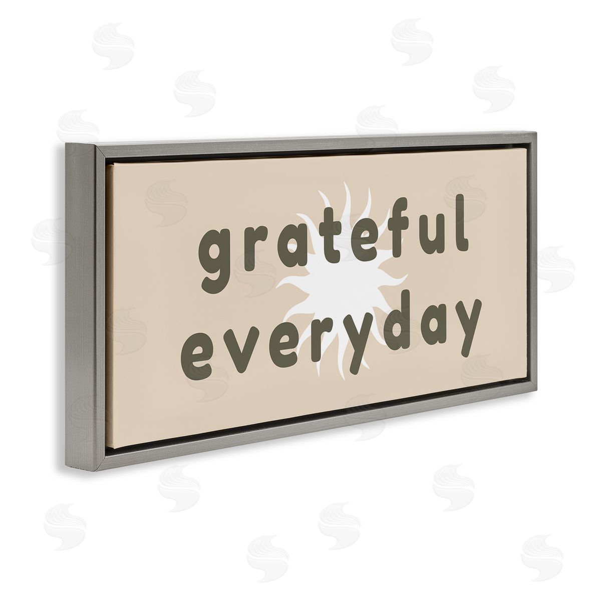 Stupell Studio Grateful Everyday Abstract Shining Sun Neutral Tones