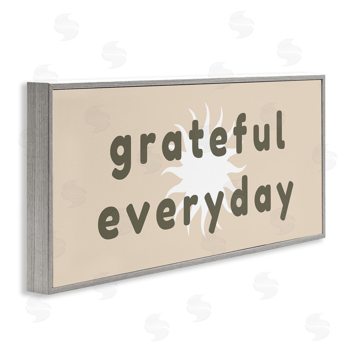 Stupell Studio Grateful Everyday Abstract Shining Sun Neutral Tones