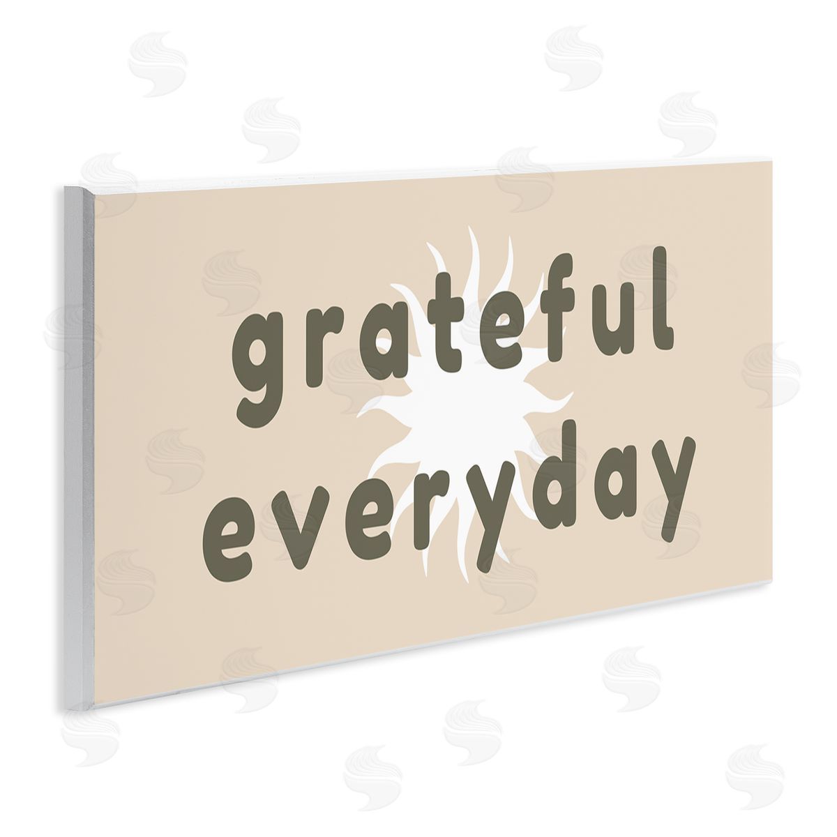 Stupell Studio Grateful Everyday Abstract Shining Sun Neutral Tones