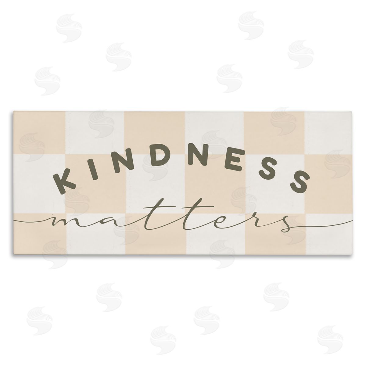 Stupell Studio Kindness Matters Cheerful Checkered Pattern Typography