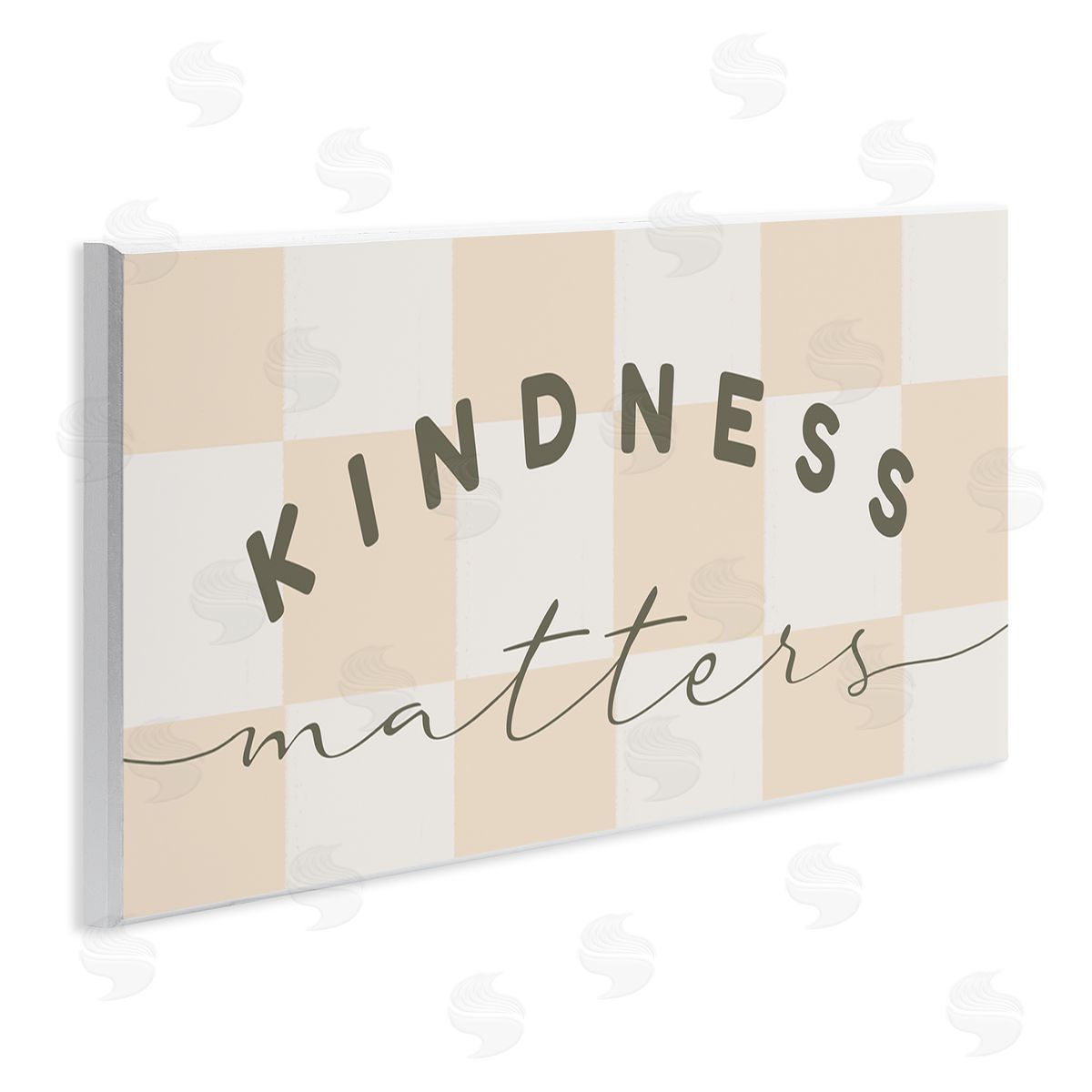 Stupell Studio Kindness Matters Cheerful Checkered Pattern Typography