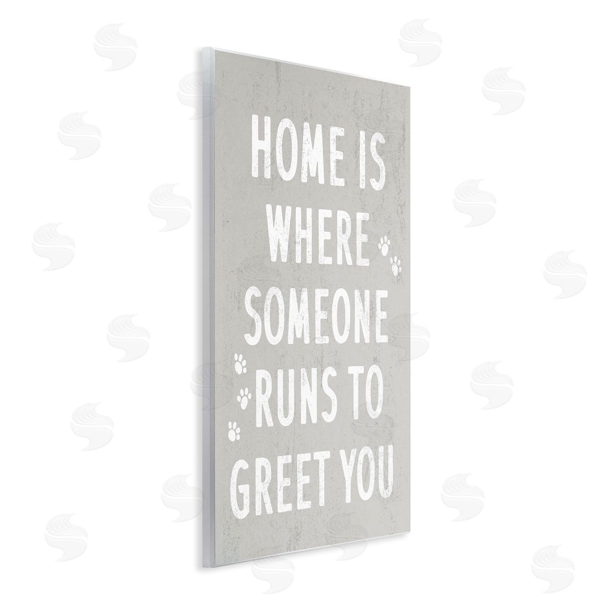 Stupell Studio Pet Parents Home Sentiment Animal Paw Prints  Wall Plaque Art Print