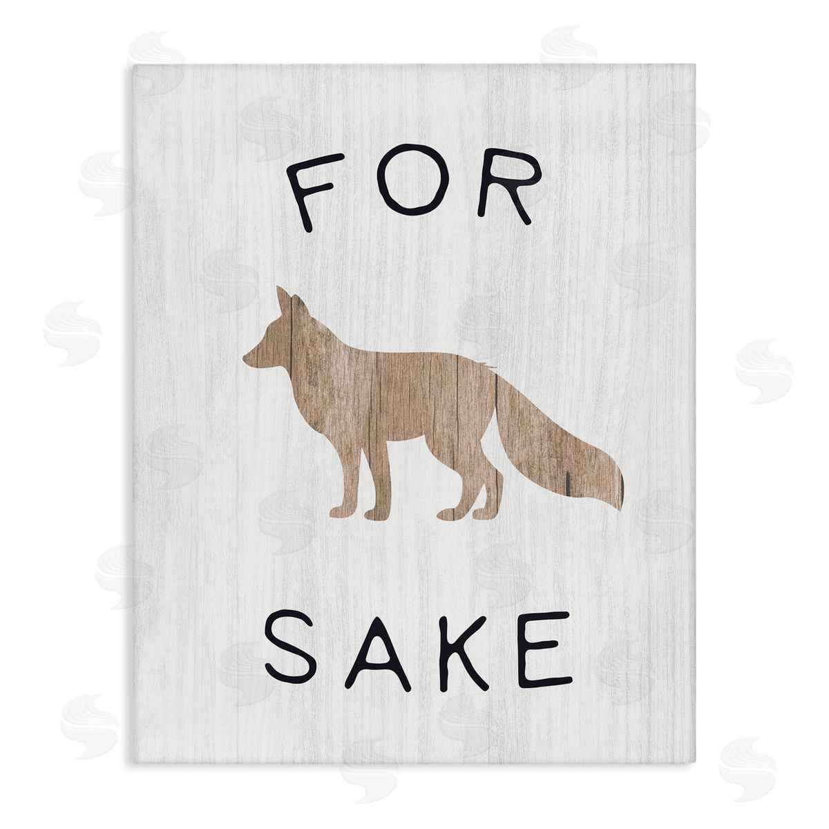 Stupell Studio For Fox Sake Humorous Rustic Woodland Wildlife  Stretched Canvas Wall Art Print