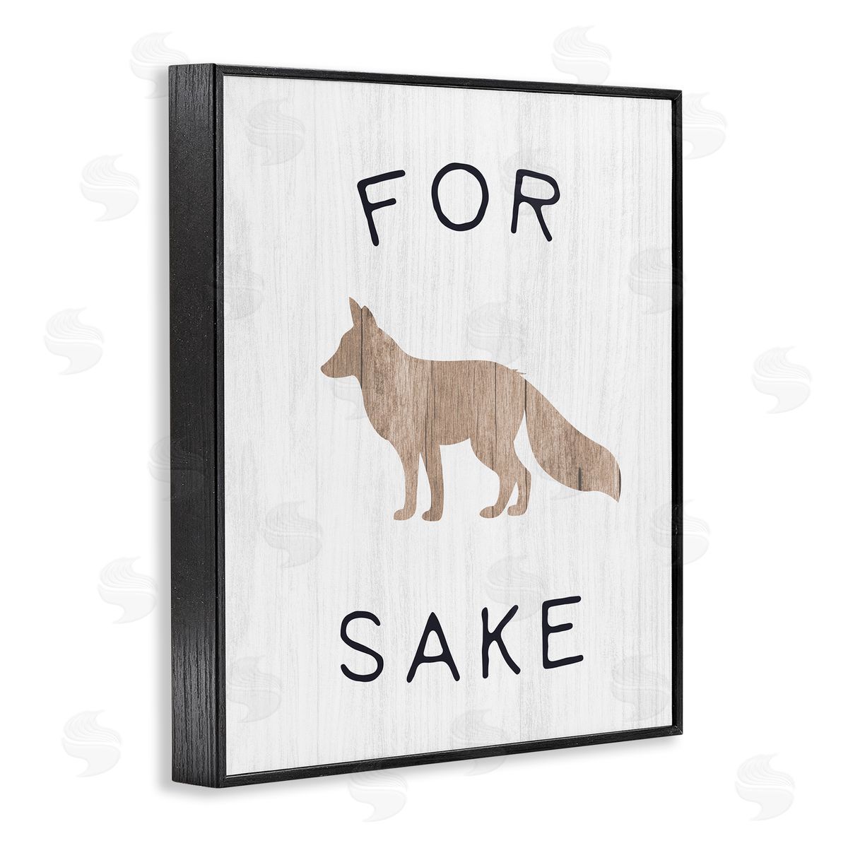 Stupell Studio For Fox Sake Humorous Rustic Woodland Wildlife  Black Framed Giclee Wall Art Print