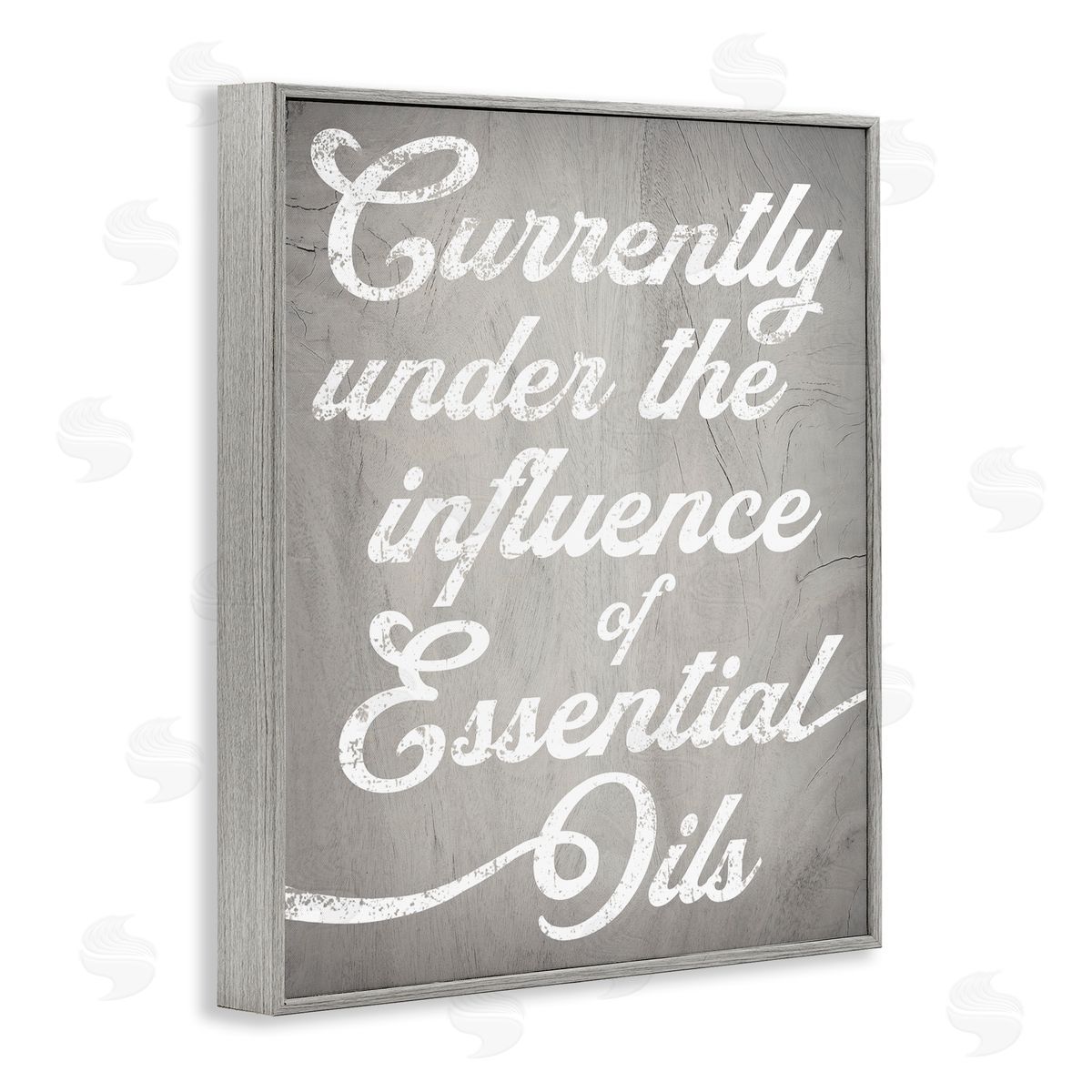 Stupell Studio Witty Essential Oils Humor Vintage Text Gray Framed Giclee Wall Art Print