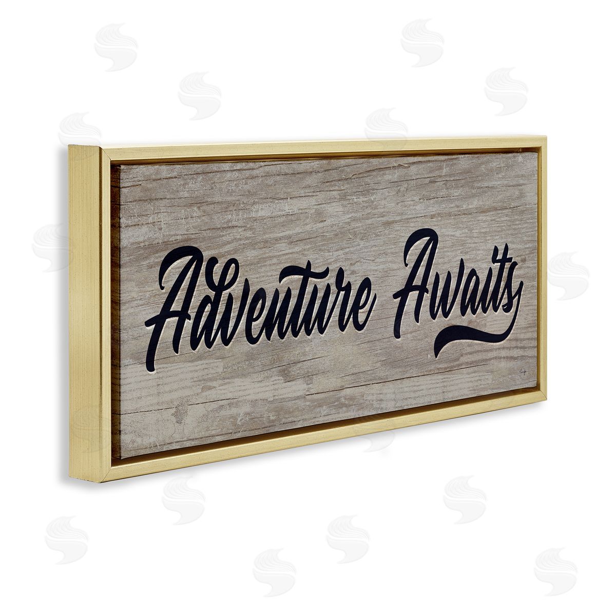 Yass Naffas Designs Adventure Awaits Rustic Vintage Typography Grain Pattern