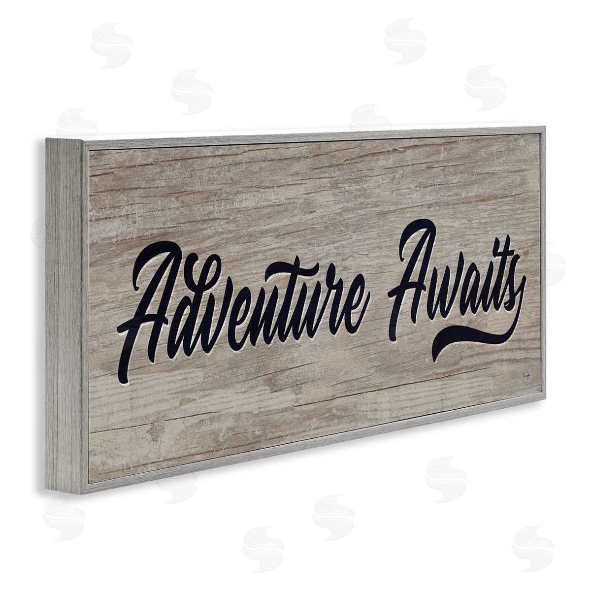 Yass Naffas Designs Adventure Awaits Rustic Vintage Typography Grain Pattern