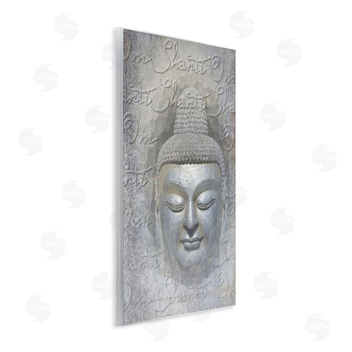Graffitee Studios Layered Buddha Spiritual Words Script Om Shanti Mantra Wall Plaque Art Print
