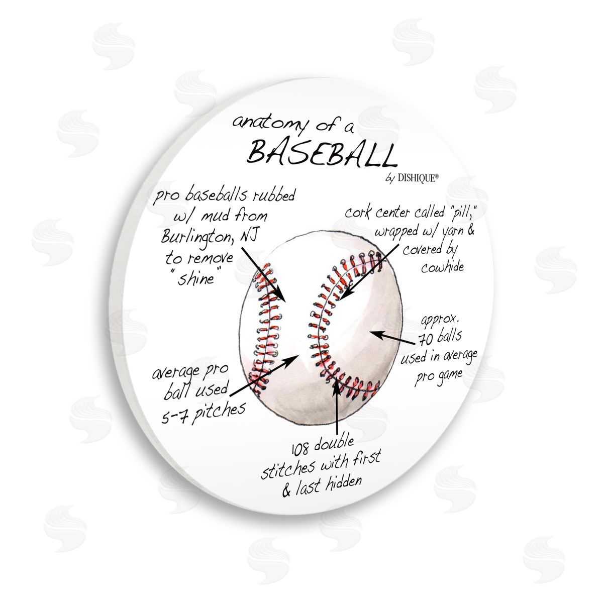 Dishique Anatomy Of Baseball Sports Equipment Informative Chart Wooden Wall Plaque Art Print