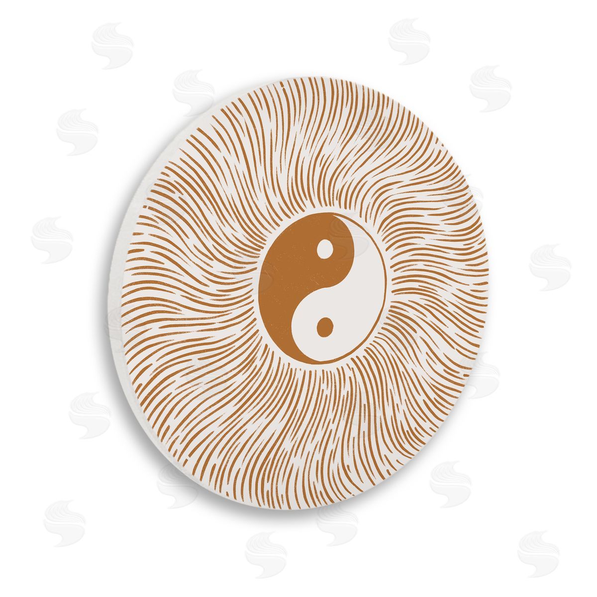 Ziwei Li Taijitu Symbol Yin Yang Harmony Abstract Pattern Wooden Wall Plaque Art Print