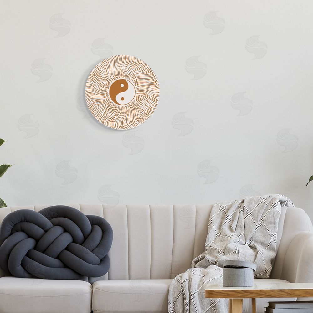 Ziwei Li Taijitu Symbol Yin Yang Harmony Abstract Pattern Round Wall Plaque Art Print in Room