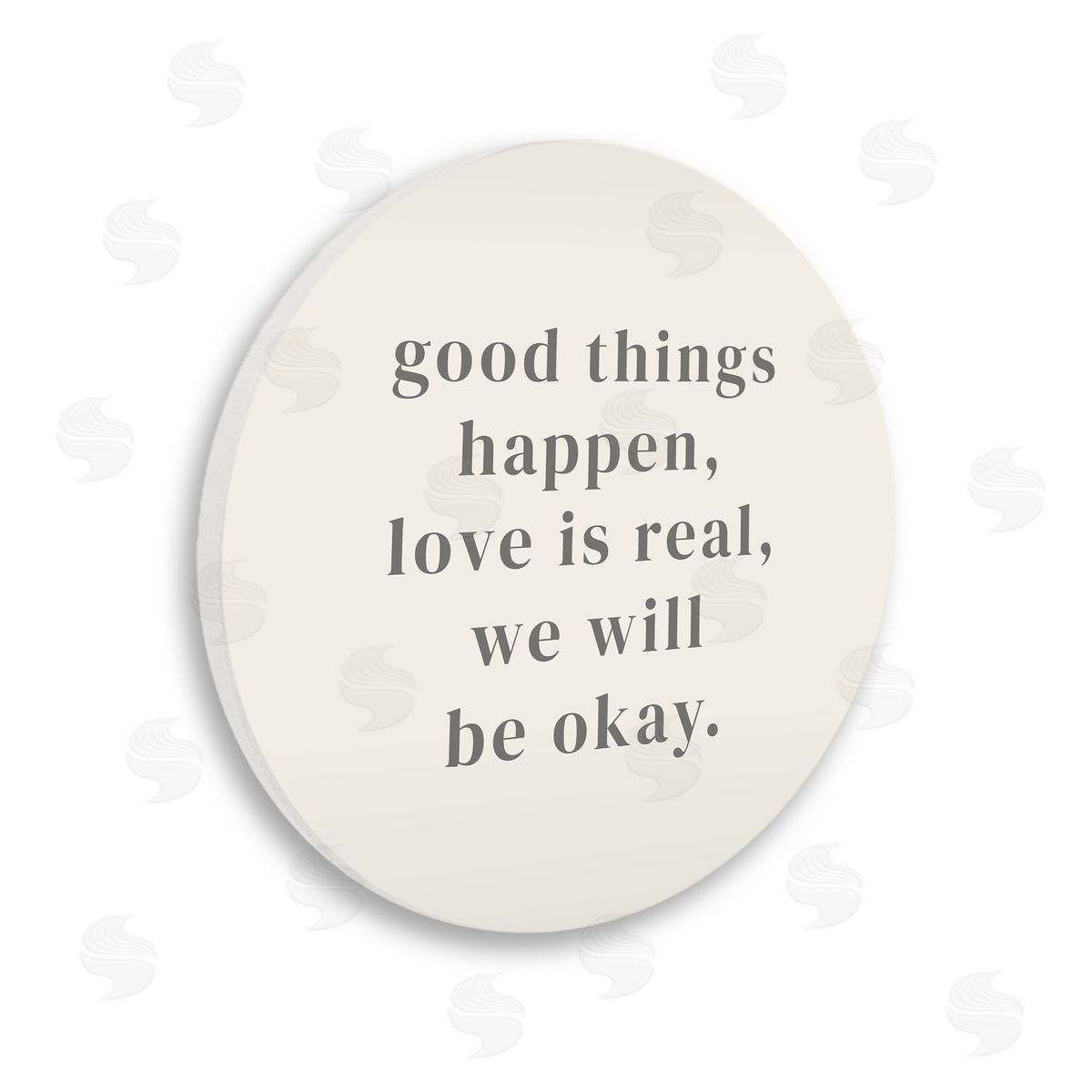 Stupell Studio We Will Be Okay Hopeful Encouragement Phrase Text Wooden Wall Plaque Art Print