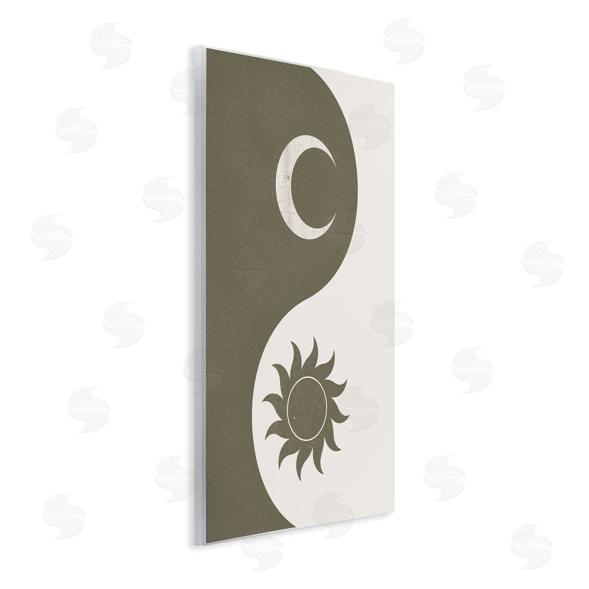 JJ House LLC Solar & Lunar Yin Yang Shape Spiritual Wall Plaque Art Print
