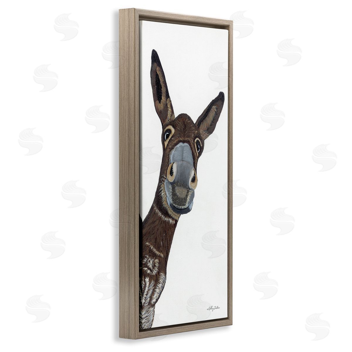 Ashley Justice Donkey Peering Happily Casual Farm Portrait 
