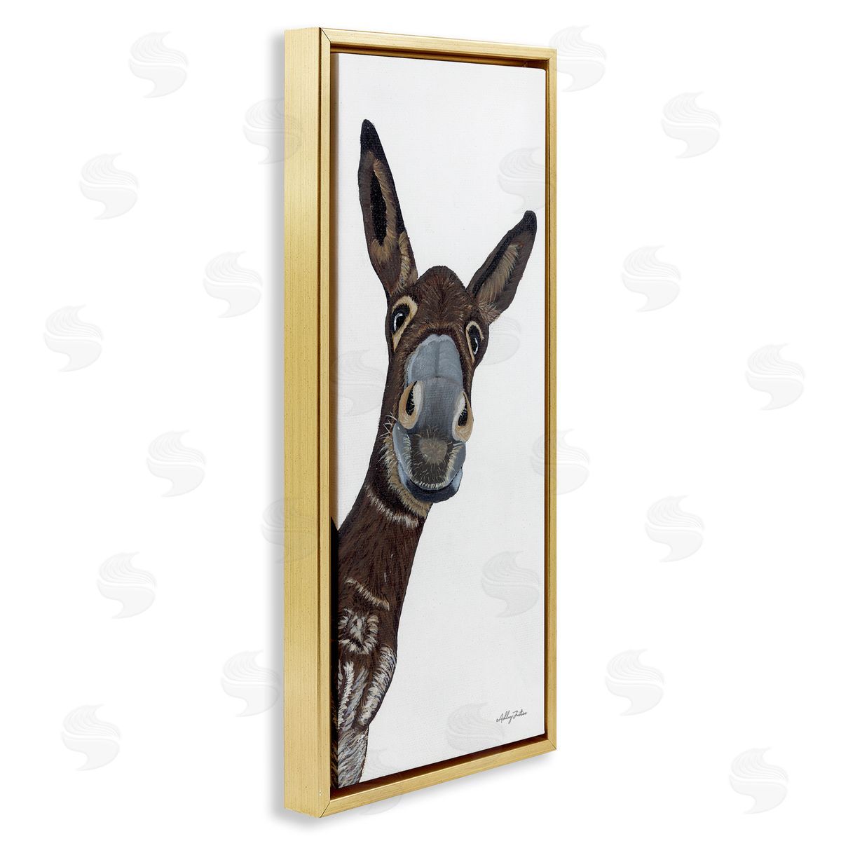 Ashley Justice Donkey Peering Happily Casual Farm Portrait 