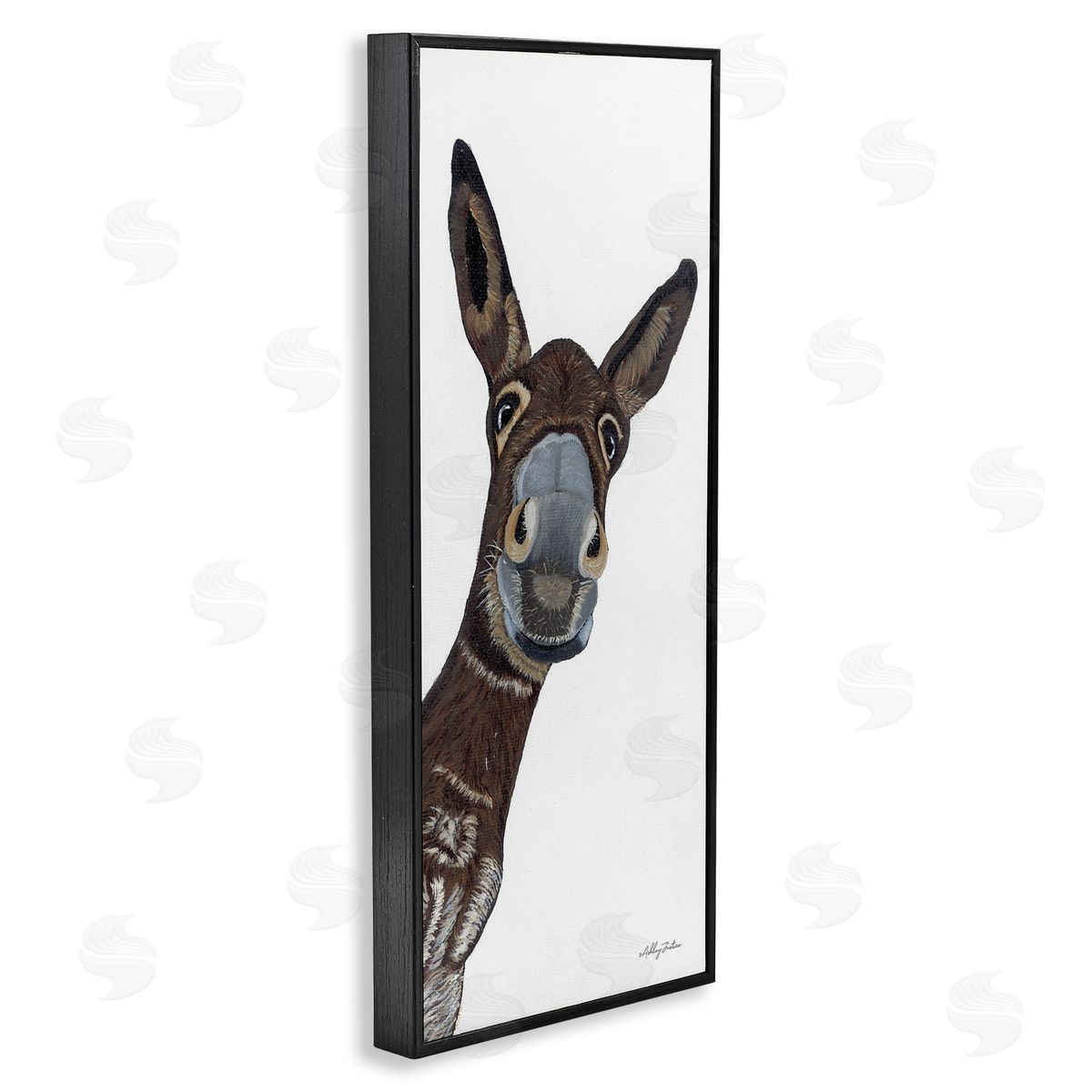 Ashley Justice Donkey Peering Happily Casual Farm Portrait 