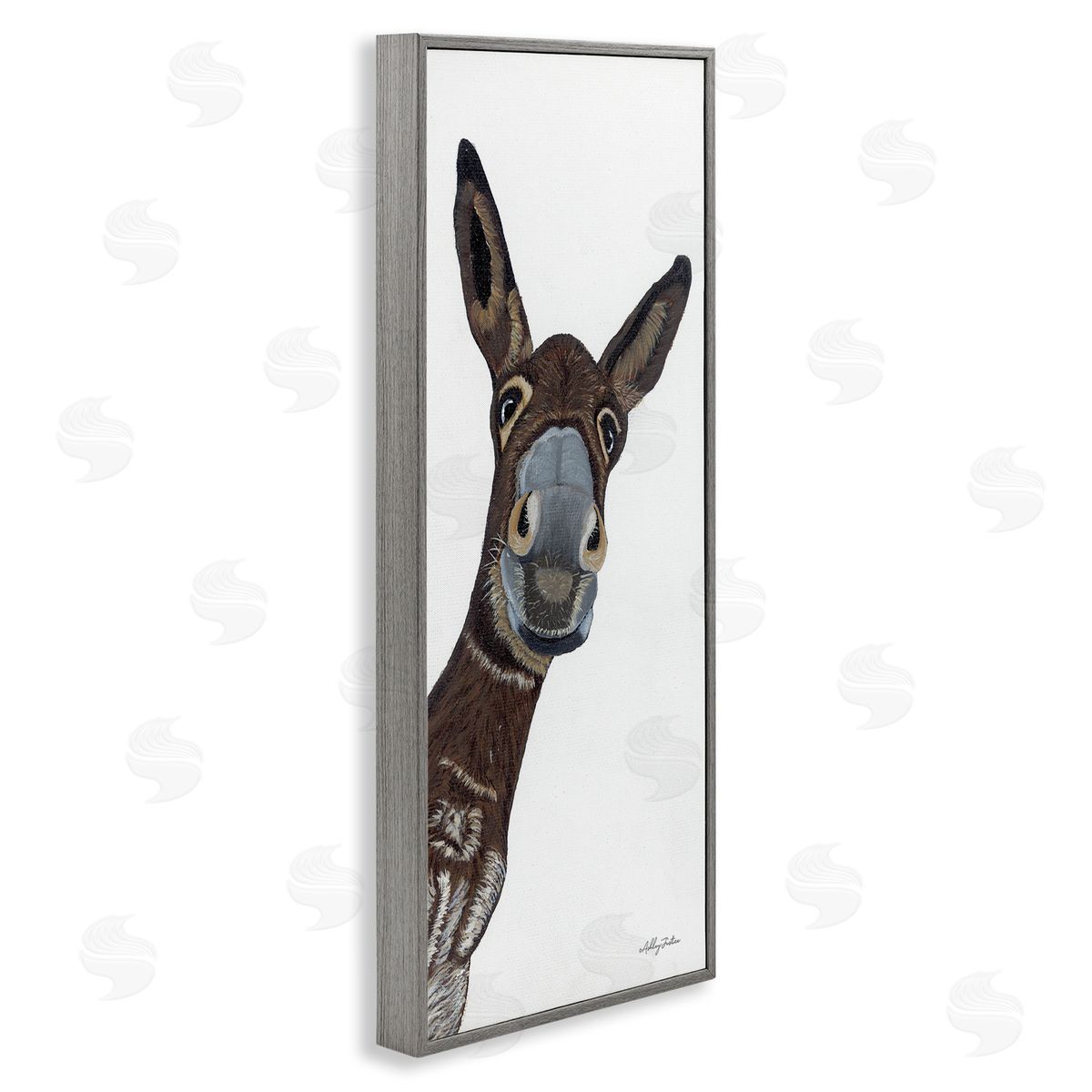 Ashley Justice Donkey Peering Happily Casual Farm Portrait 