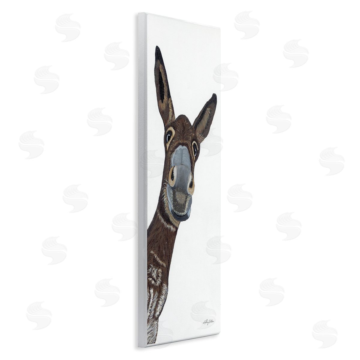 Ashley Justice Donkey Peering Happily Casual Farm Portrait 