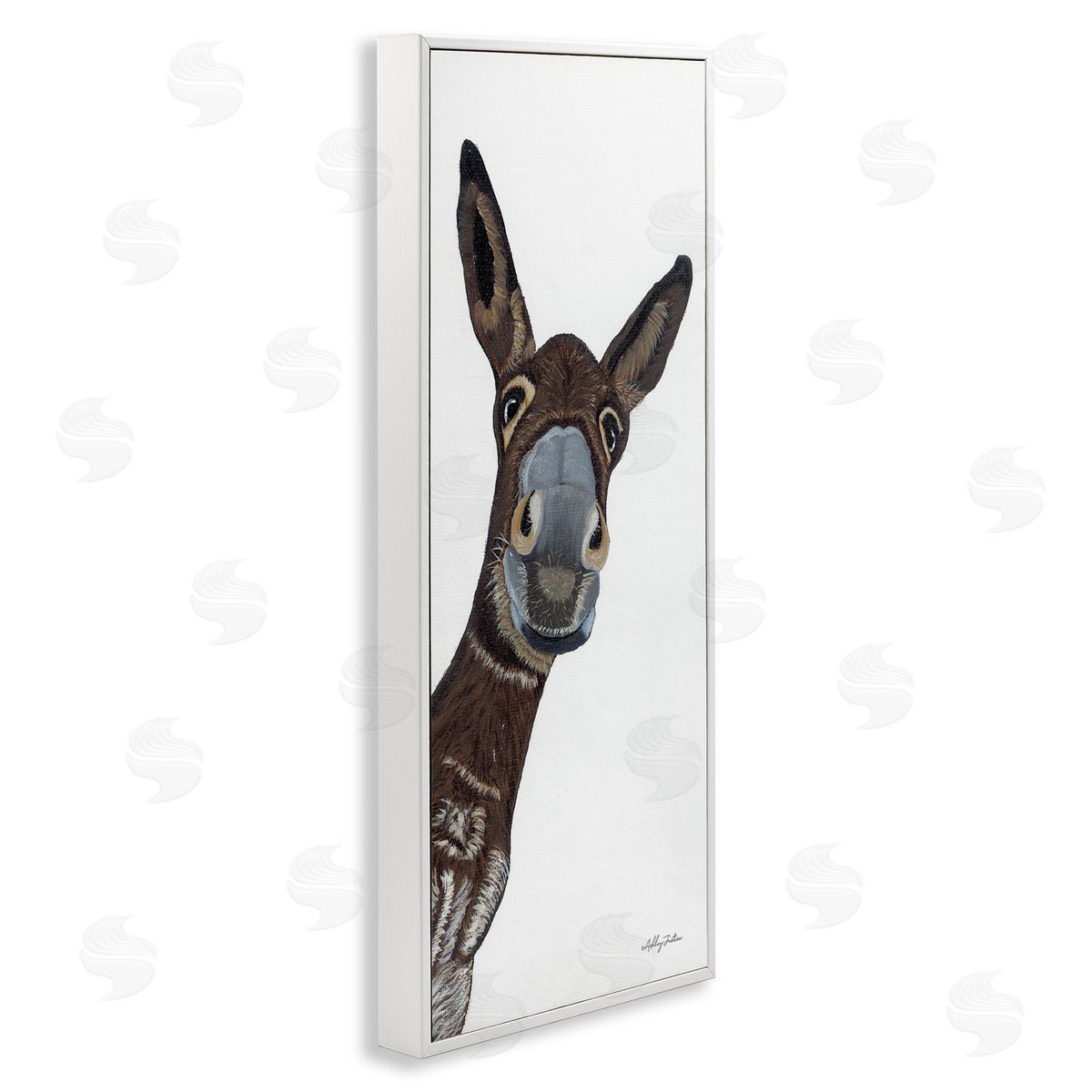 Ashley Justice Donkey Peering Happily Casual Farm Portrait 
