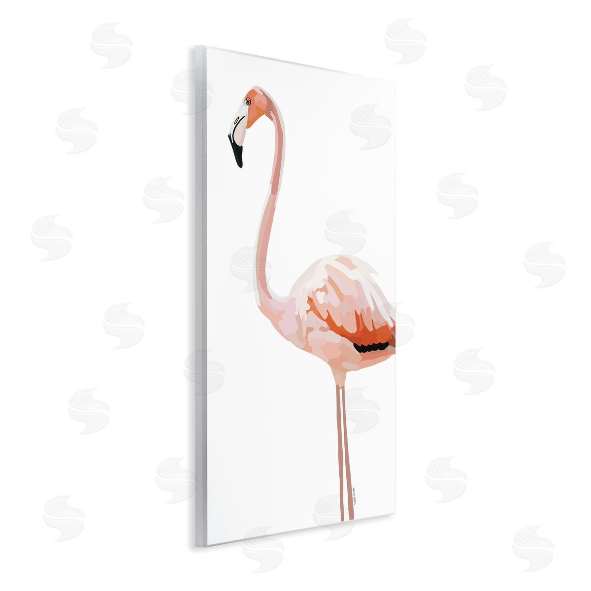 Amelia Noyes Tropical Pink Flamingo Bird Casual Animal Wall Plaque Art Print