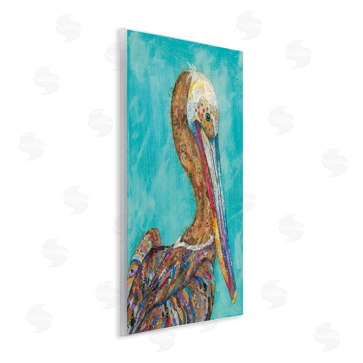 Lisa Morales Beautiful Pelican Bird Vivid d Patterns Wall Plaque Art Print