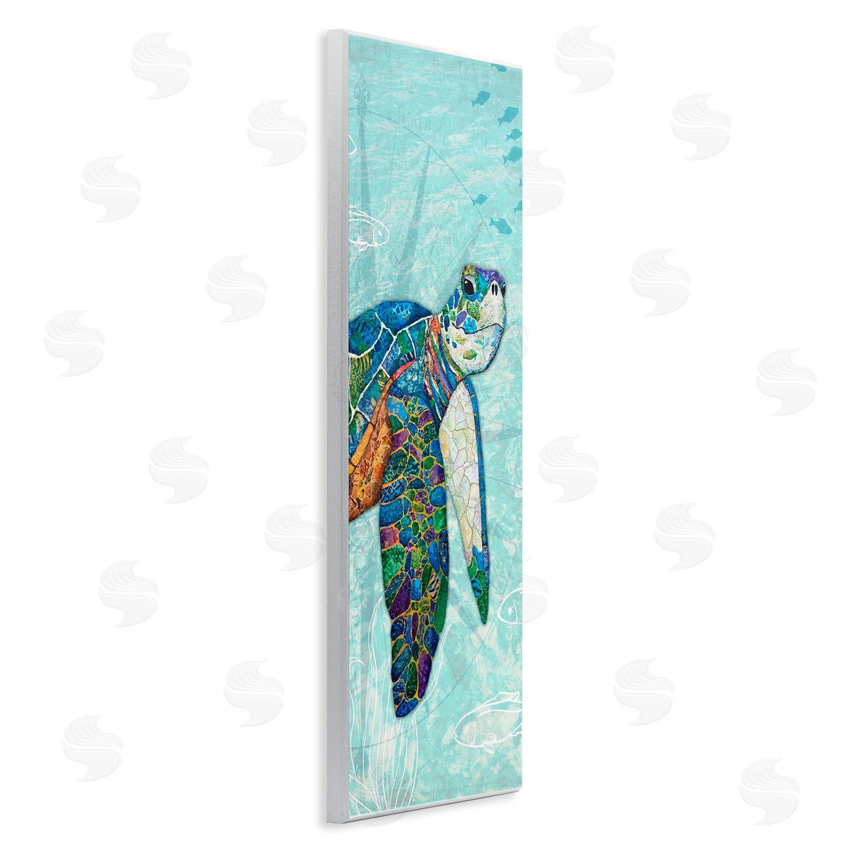 Lisa Morales Sea Turtle Underwater Ocean Mosaic Style Collage