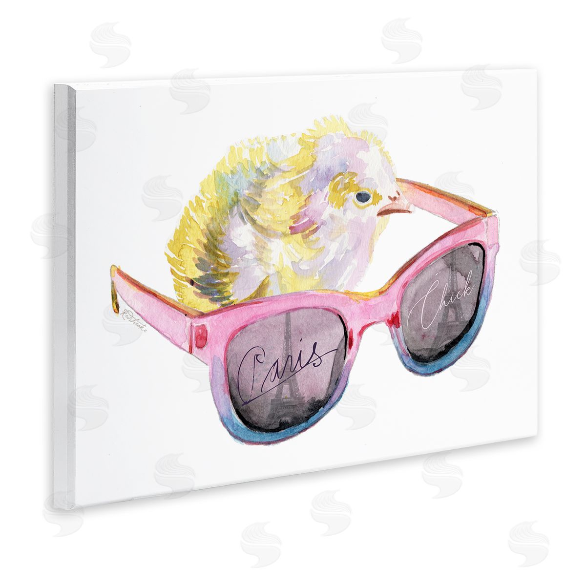Jennifer Redstreake Paris Chick Glam Pink Sunglasses Fashion Animal Wall Plaque Art Print
