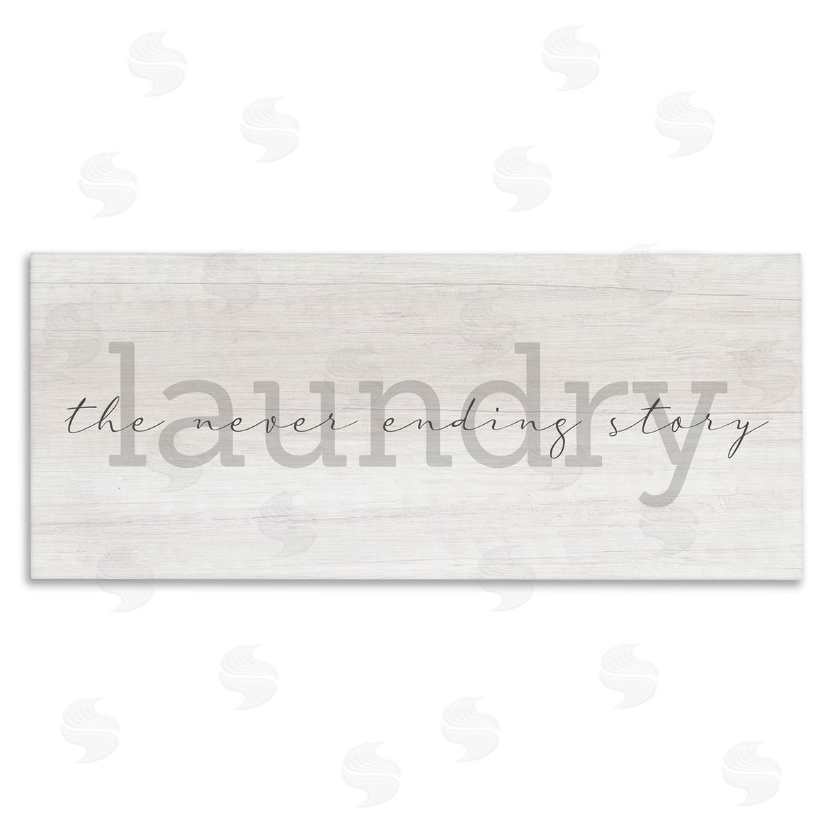 Stupell Studio Laundry Never Ending Story Cursive Typography Sign