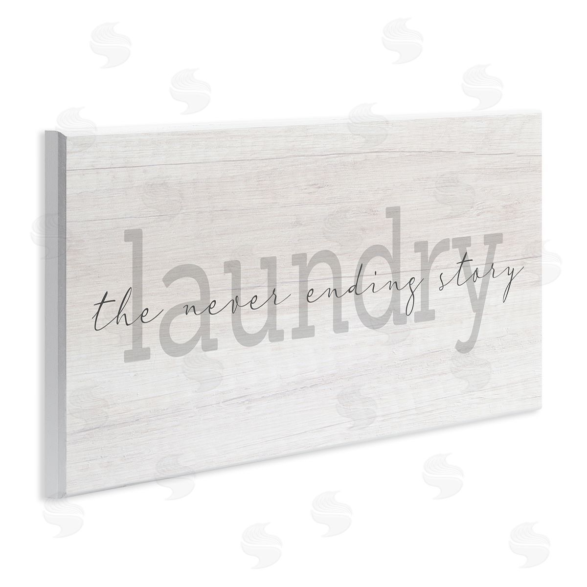Stupell Studio Laundry Never Ending Story Cursive Typography Sign