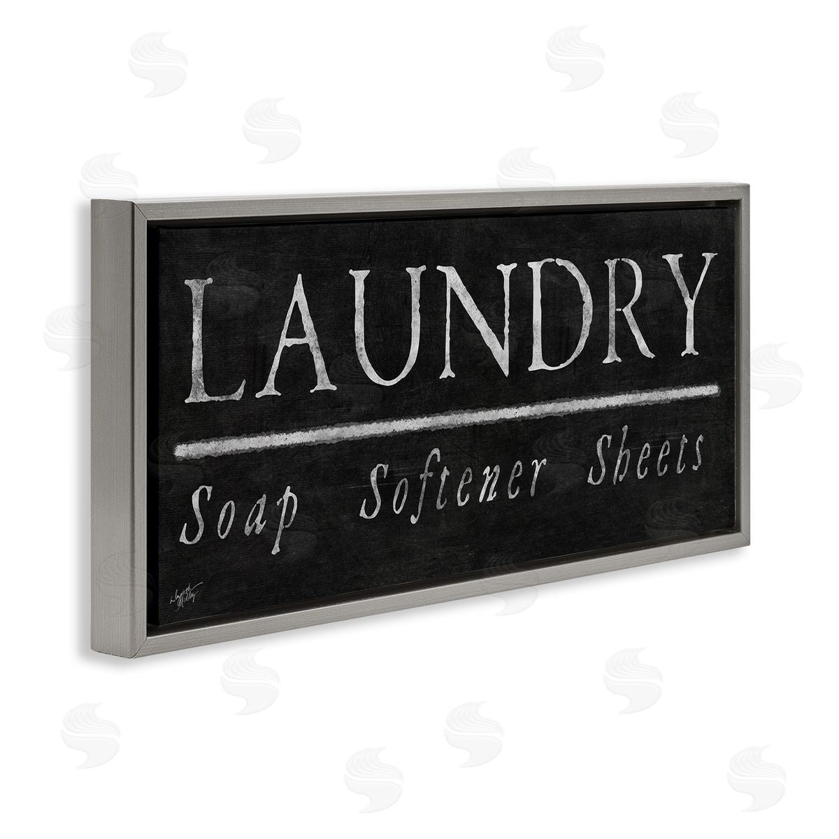 Elizabeth Medley Laundry Materials Black Rustic Chalkboard Signage 