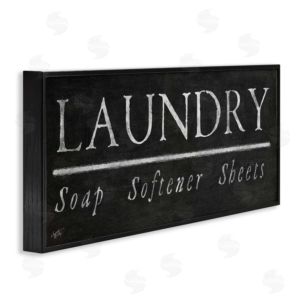 Elizabeth Medley Laundry Materials Black Rustic Chalkboard Signage 
