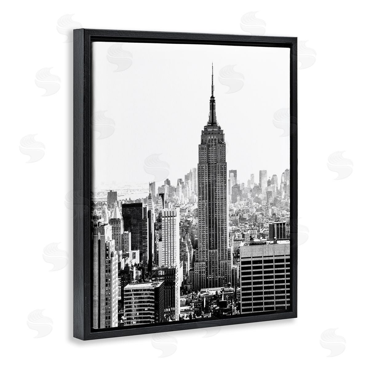 Bill Carson Photography New York Urban City Skyscrapers Downtown Skyline Black Floating Frame Canvas Wall Art Print