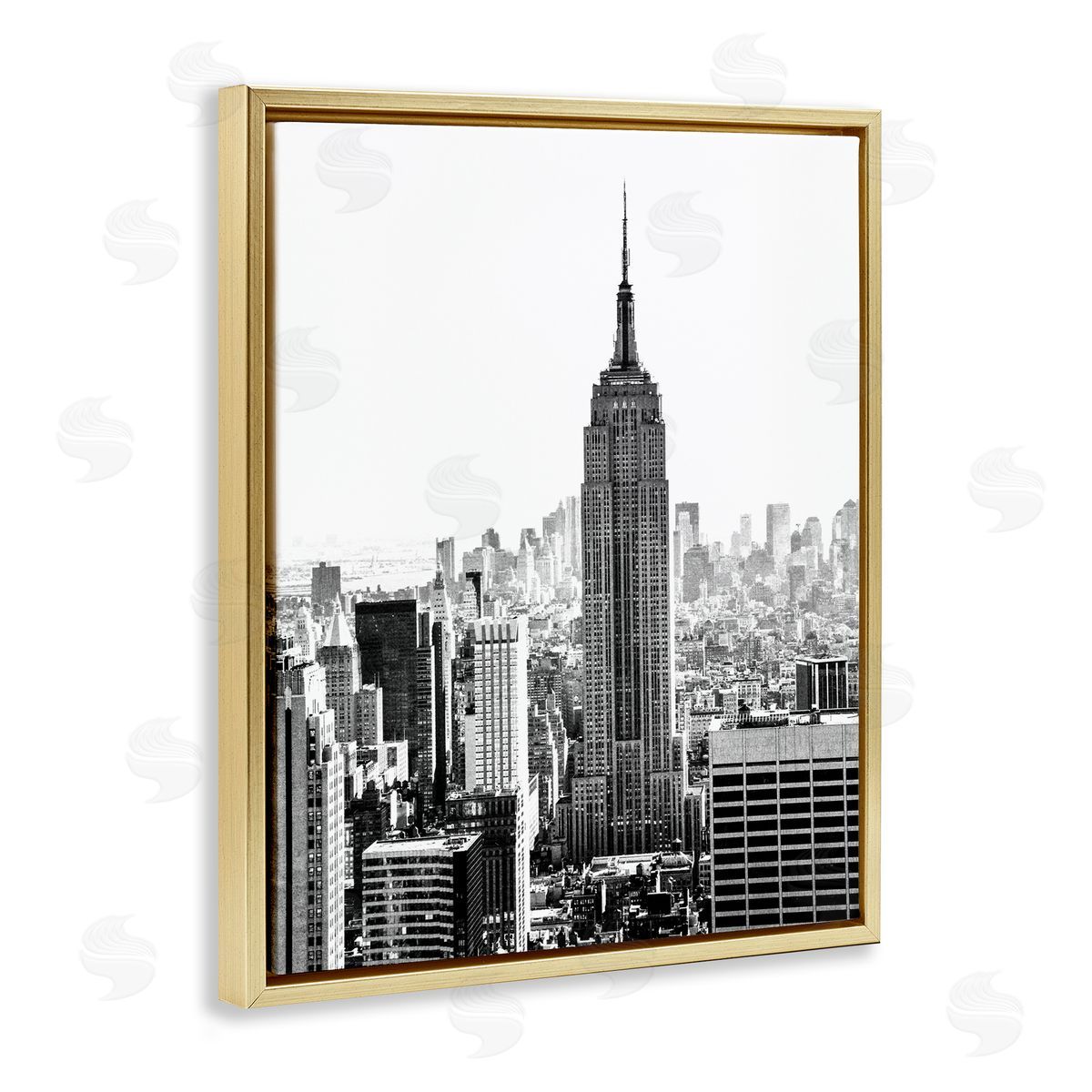 Bill Carson Photography New York Urban City Skyscrapers Downtown Skyline Gold Floating Frame Canvas Wall Art Print