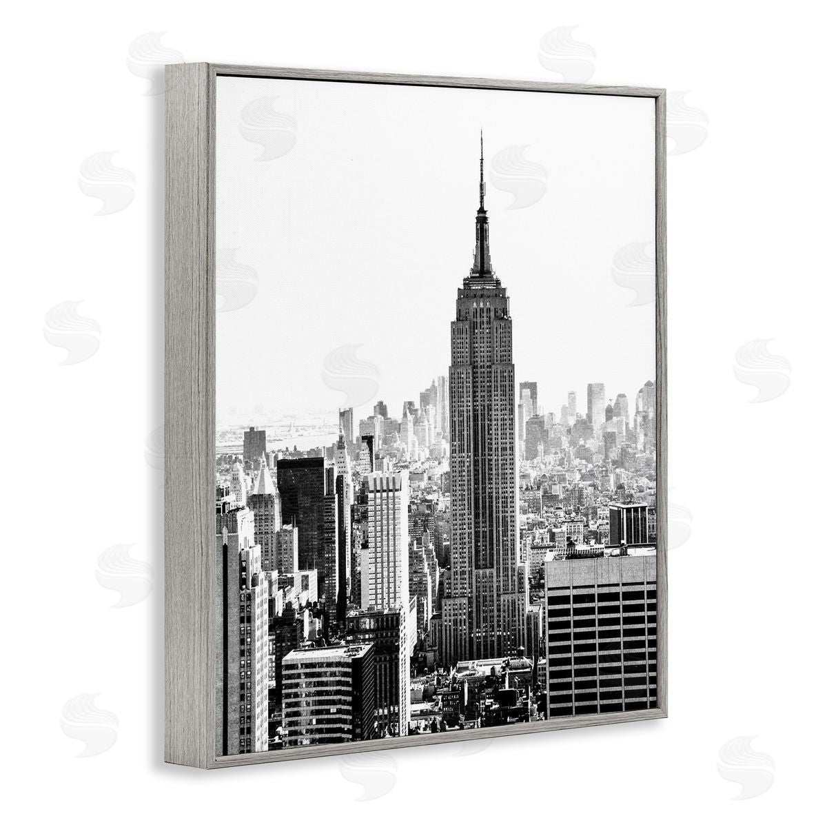 Bill Carson Photography New York Urban City Skyscrapers Downtown Skyline Gray Framed Giclee Wall Art Print