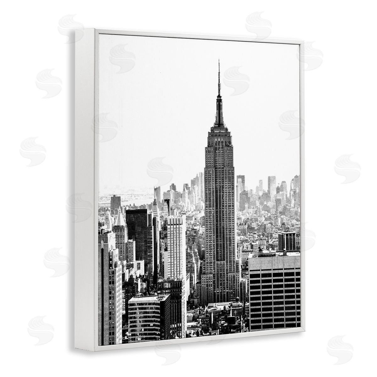 Bill Carson Photography New York Urban City Skyscrapers Downtown Skyline White Framed Giclee Wall Art Print