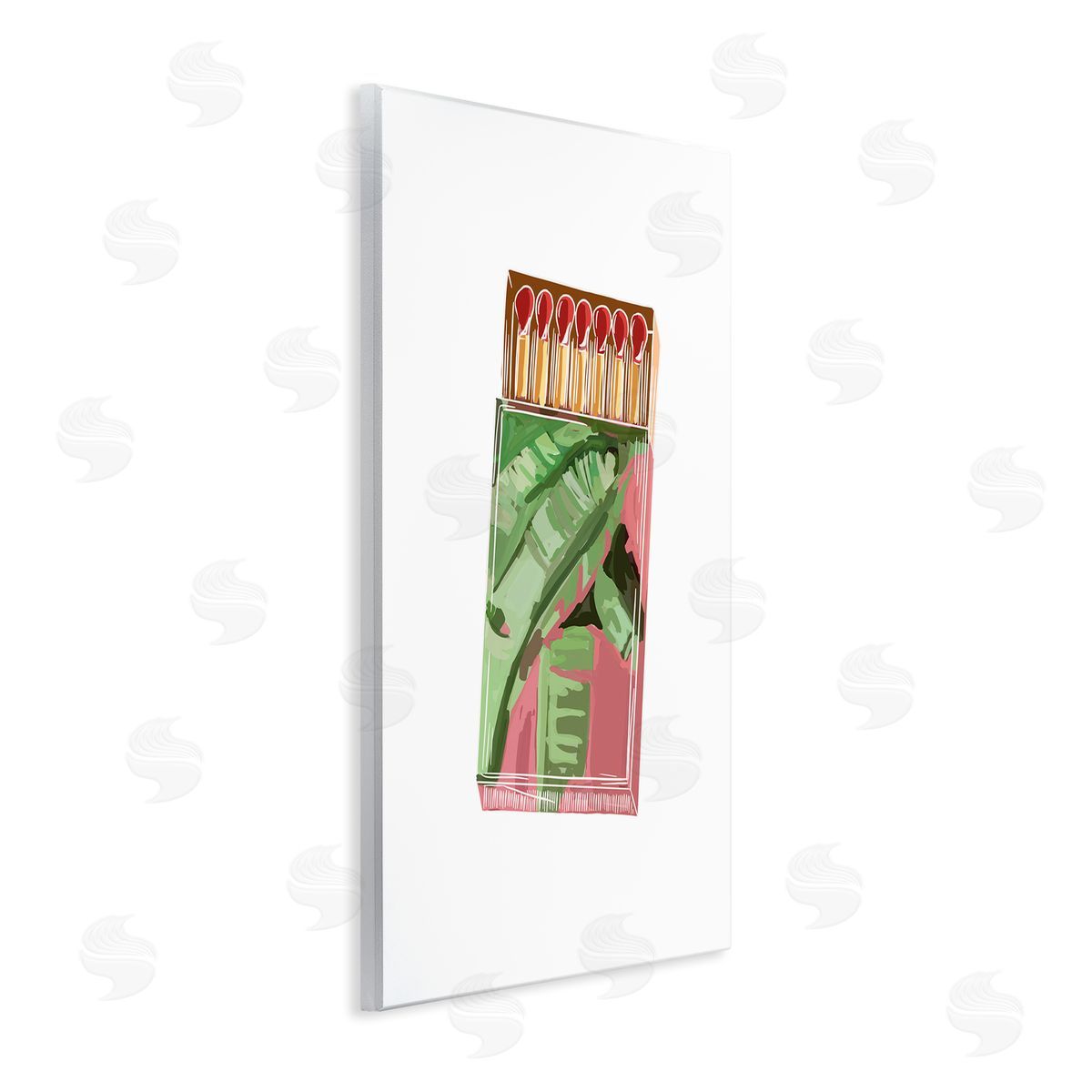Amelia Noyes Floral Pink Matchbox Square Cutout Shape Wall Plaque Art Print