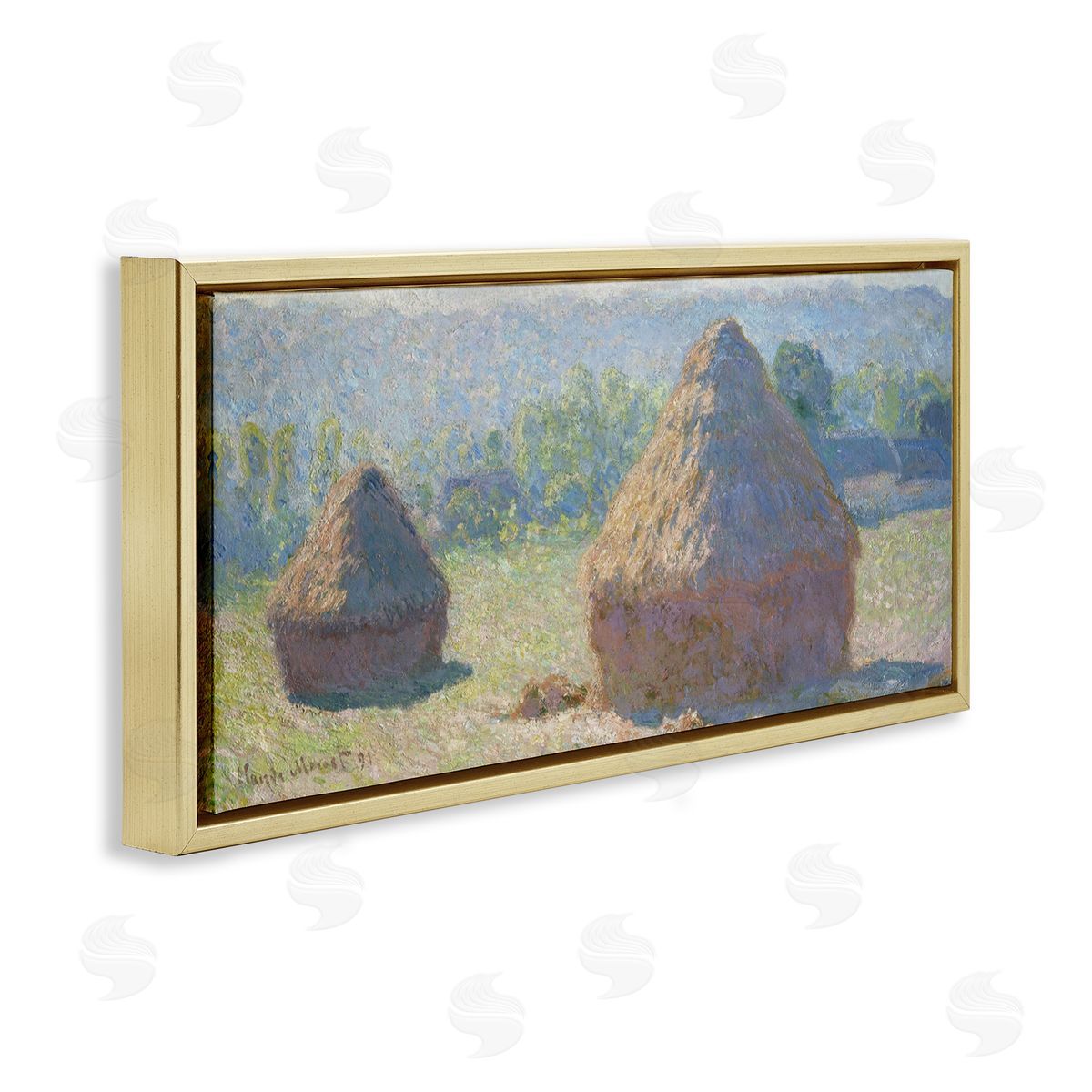 one1000paintings Haystacks, End of Summer Classic Claude Monet Painting