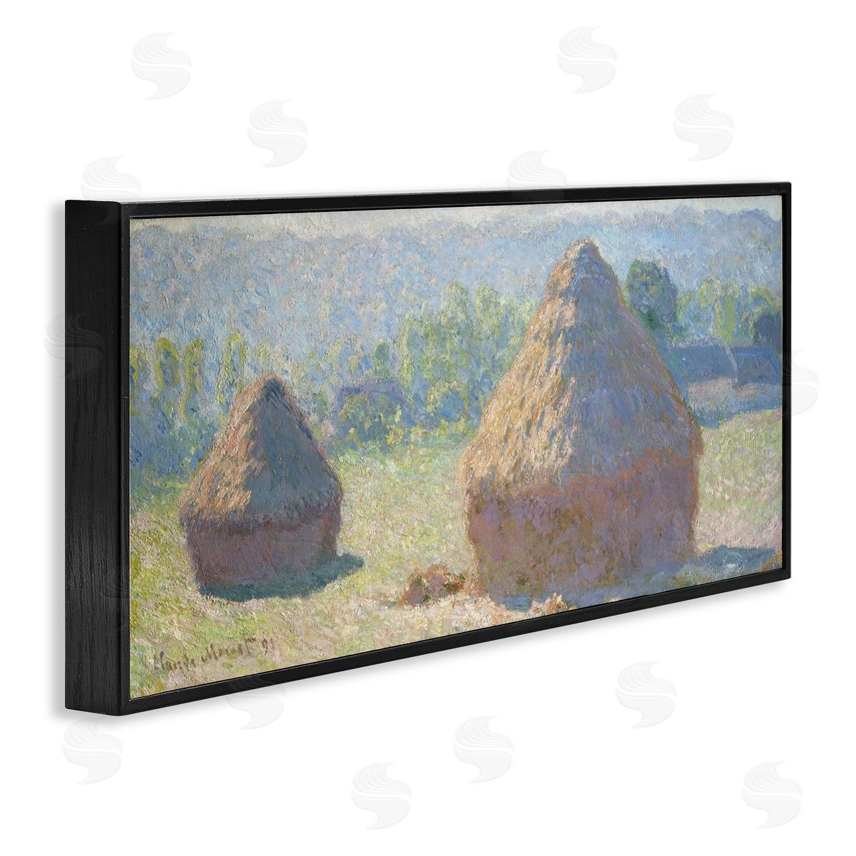 one1000paintings Haystacks, End of Summer Classic Claude Monet Painting