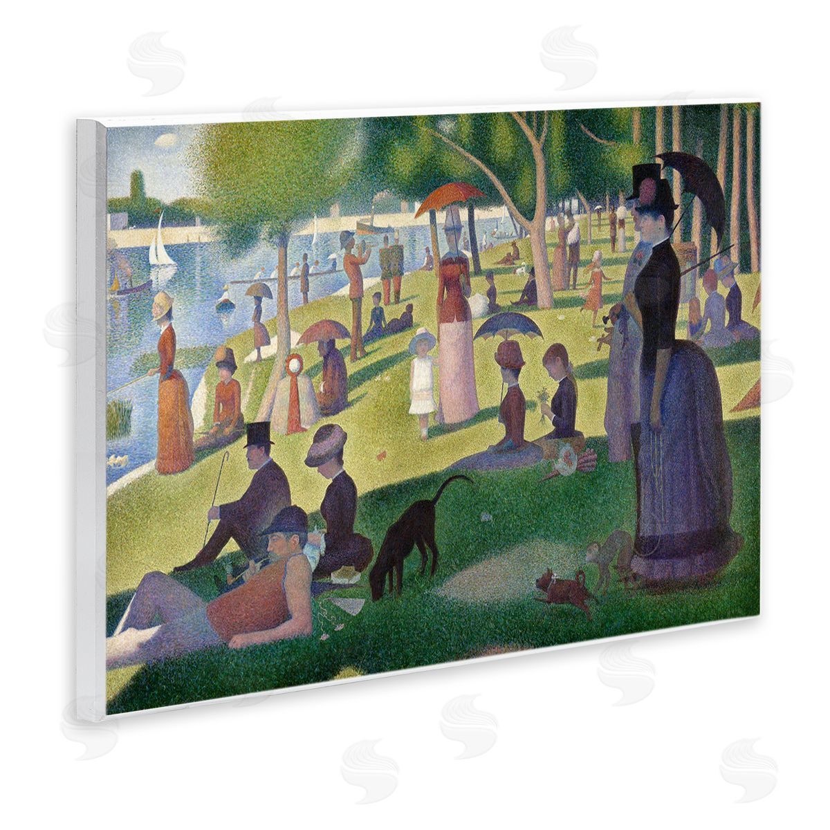 one1000paintings Sunday on La Grande Jatte Georges Seurat Classic Painting Wall Plaque Art Print
