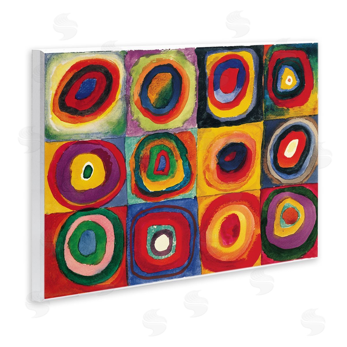 Wassily Kandinsky Modern Circle Shapes Aligned Abstract Swirl Pattern Wall Plaque Art Print