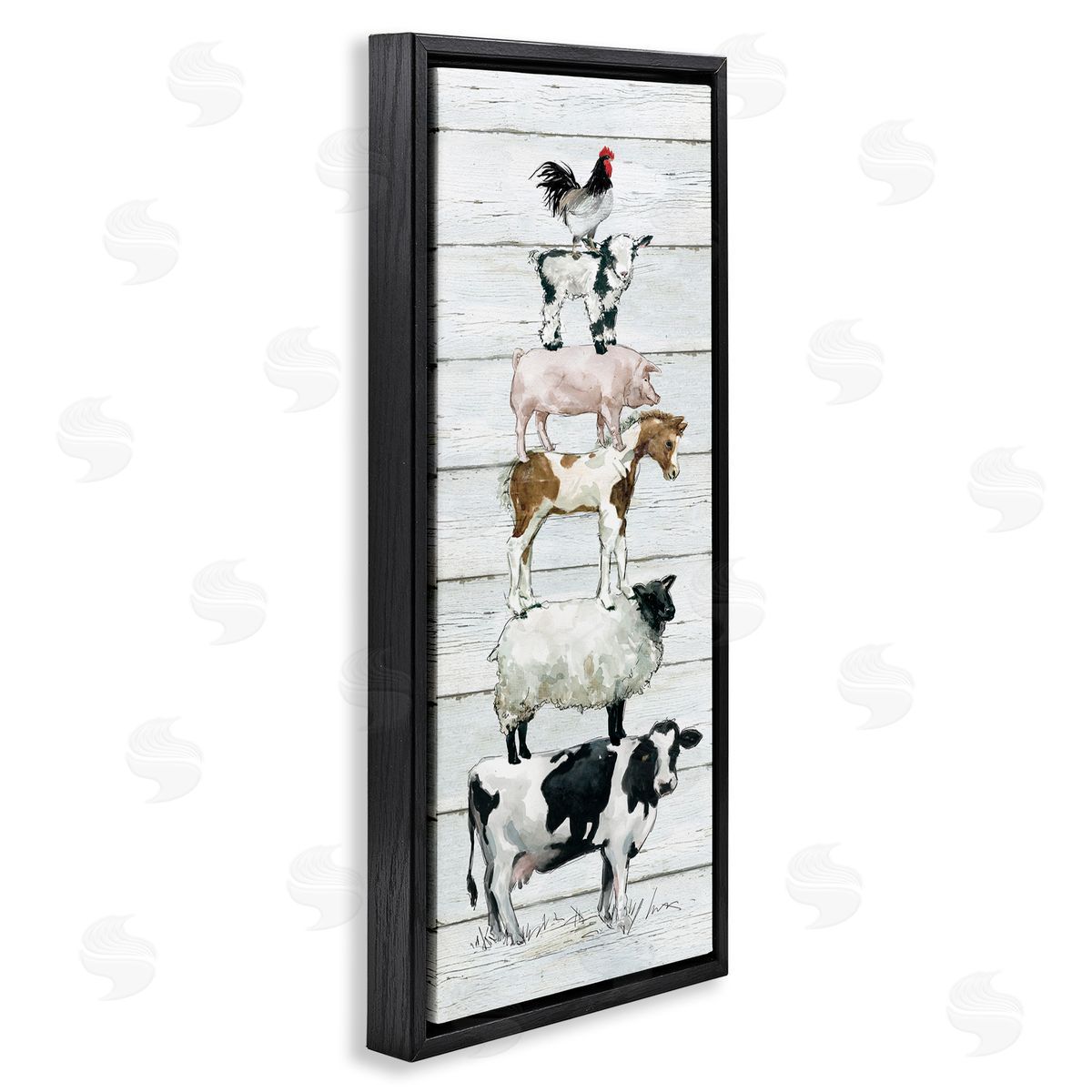 Carol Robinson Balancing Farms Rustic White Plank Pattern 