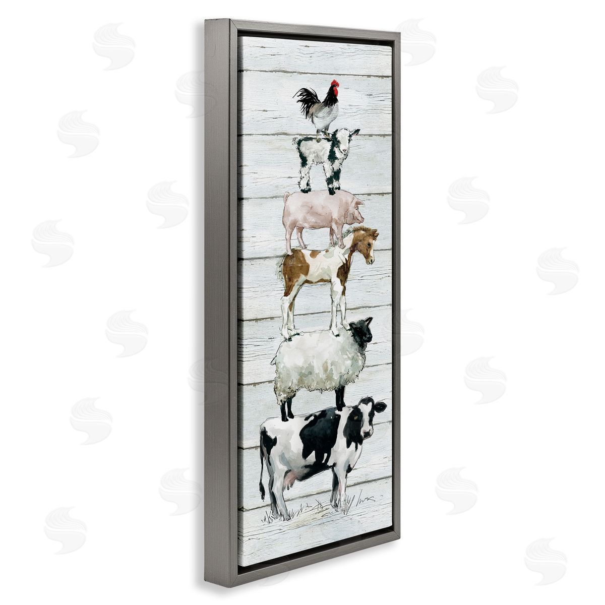 Carol Robinson Balancing Farms Rustic White Plank Pattern 