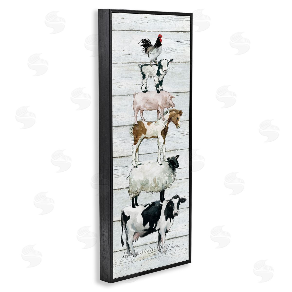 Carol Robinson Balancing Farms Rustic White Plank Pattern 