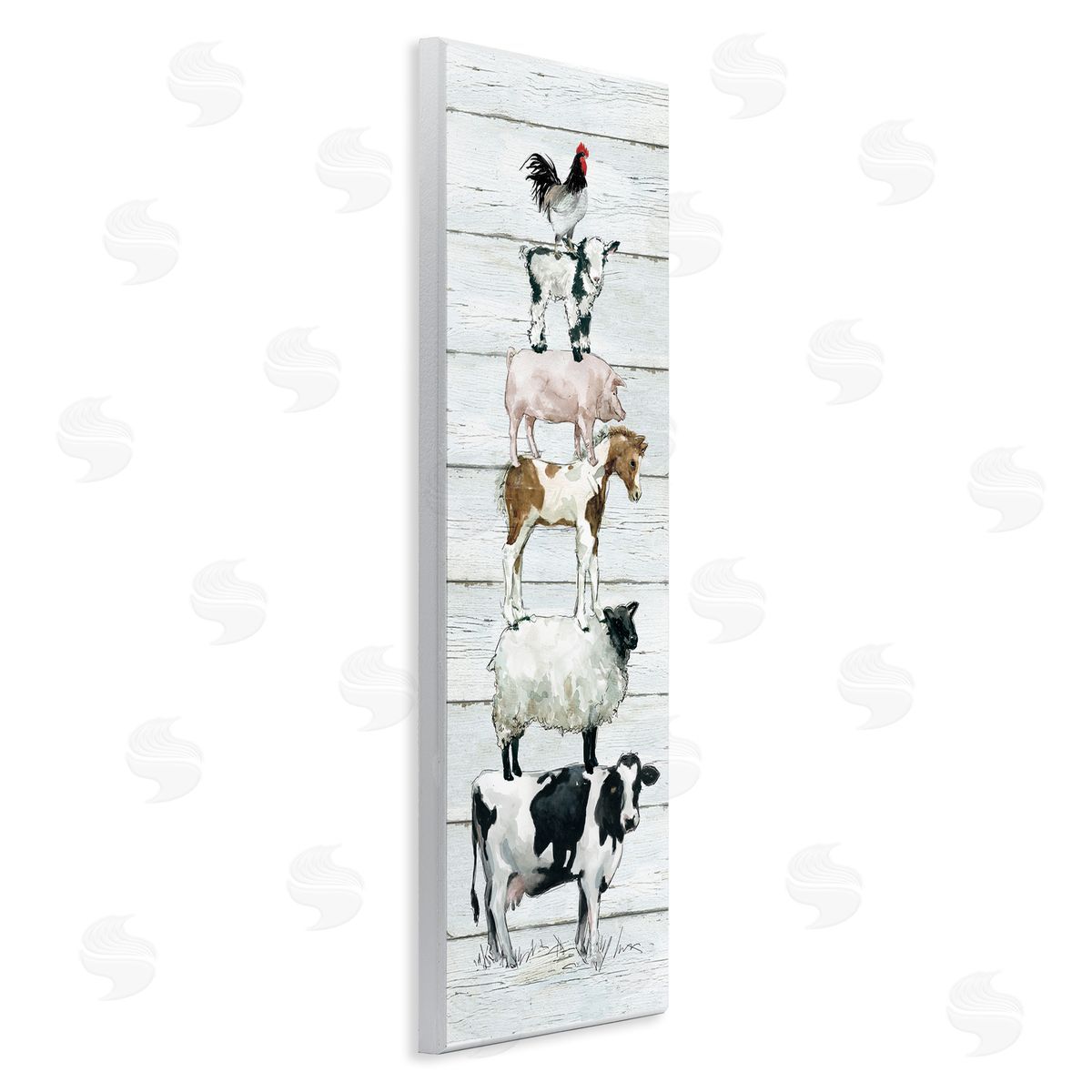 Carol Robinson Balancing Farms Rustic White Plank Pattern 