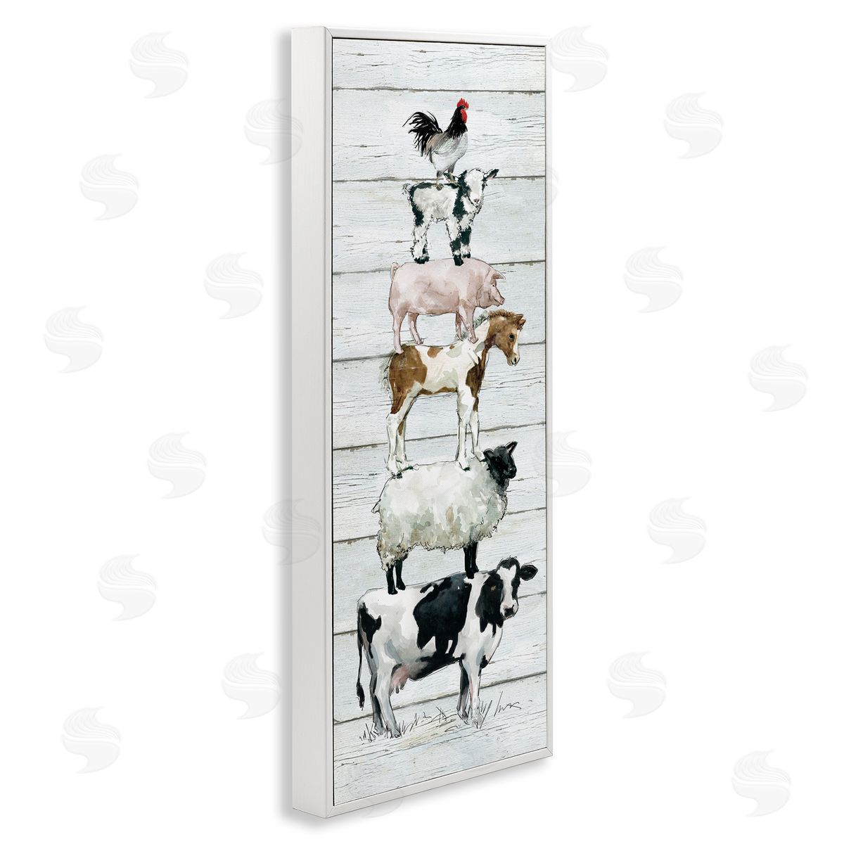 Carol Robinson Balancing Farms Rustic White Plank Pattern 